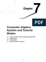 Computer Algebra System and Tutorial Modes