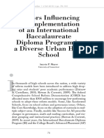 Factors Influencing The Implementation of An International Baccalaureate Diploma Program in A Diverse Urban High School