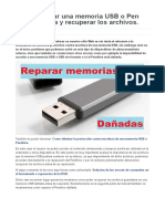 Cómo Reparar Una Memoria USB o Pen Drive Dañada y Recuperar Los Archivos