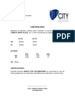 Certificado Visual City Optics