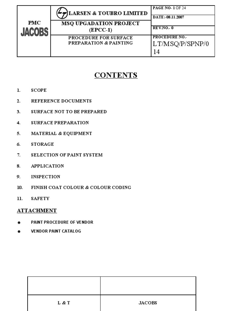 Procedure For Shop and Field Painting | PDF | Steel | Paint