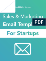Sales & Marketing Email Templates For Startups PDF