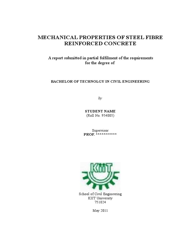 Mechanical Properties of Steel Fibers | PDF | Reinforced Concrete ...