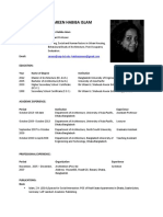 Curriculum Vitae: ZAREEN HABIBA ISLAM