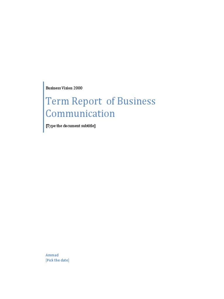 Term Report of Business Communication | PDF
