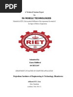 5G Mobile Technologies: A Technical Seminar Report On