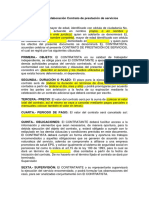 Modelo para Elaboración Contrato de Prestación de Servicios