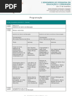Programação - Seminário de pesquisas em Educação e Linguagem