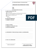 Ficha de Derivación de Casos para Intervención Tutorial 2017