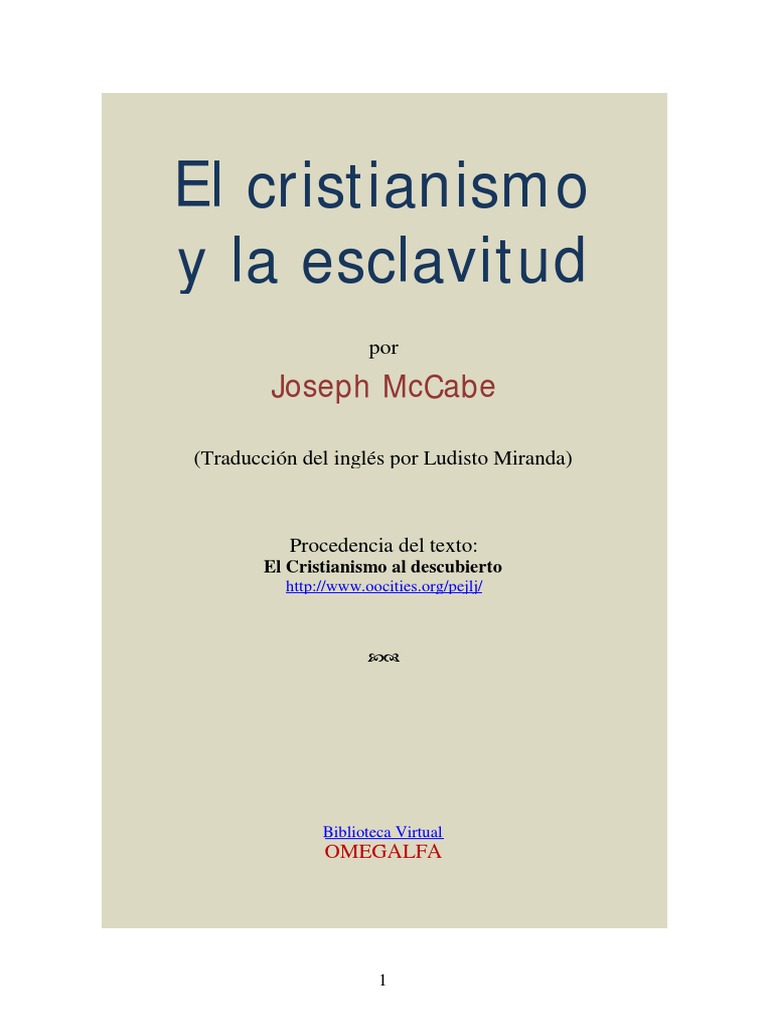 El Cristianismo y La Esclavitud PDF | PDF | Esclavitud | imperio Romano