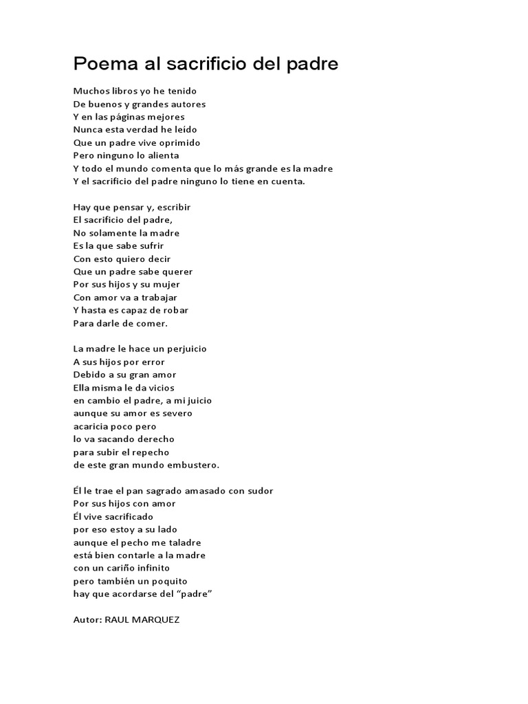 Poema Al Sacrificio Del Padre | PDF