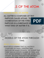 Models of The Atom: Particle Model of Matter