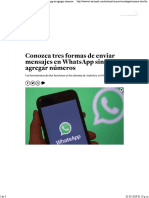 Conozca tres formas de enviar mensajes en WhatsApp sin agregar números.pdf