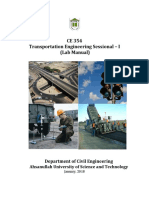 CE 354 Transportation Engineering Sessional - I (Lab Manual)