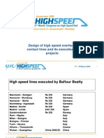 Design of High Speed Overhead Contact Lines and Its Execution in Projects