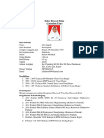 Daftar Riwayat Hidup (Curiculum Vitae)