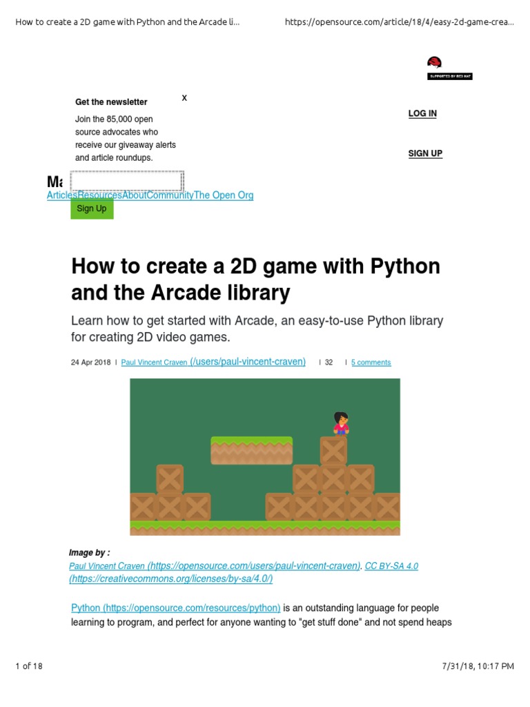 Python Arcade | Video Games | Python (Programming Language)