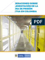 Consideraciones Sobre La Implementacion de La Pena de Prision Perpetua en Colombia