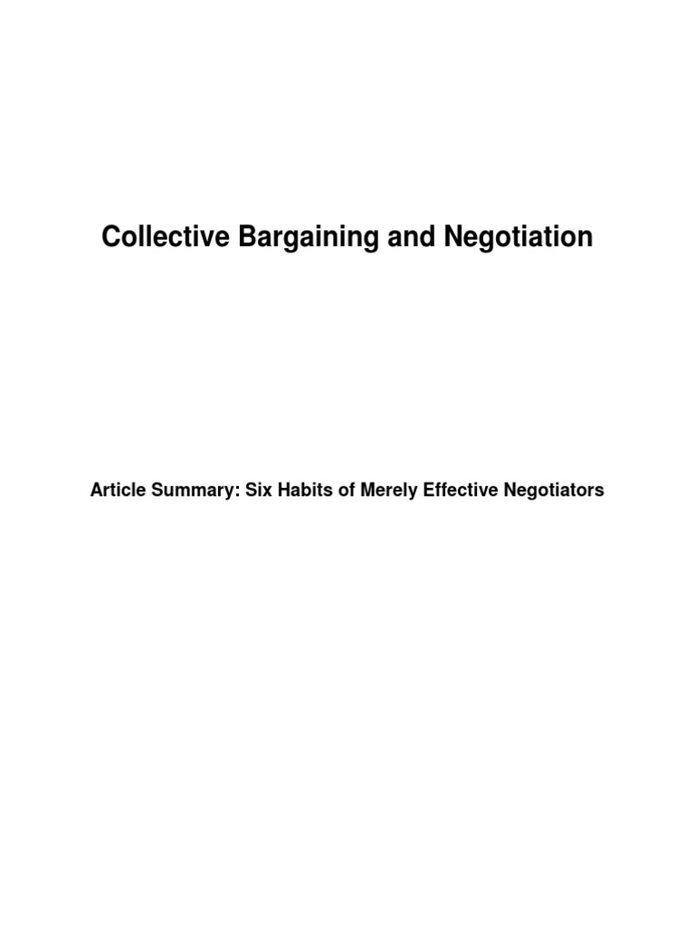 Common Mistakes in Negotiation | PDF | Negotiation | Cognitive Science