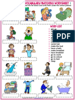 daily routines vocabulary esl matching exercise worksheets for kids.pdf