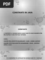 Java Constants