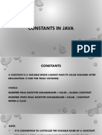 Java Constants