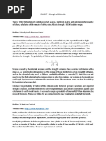 PROJECT 1 Strength of Materials