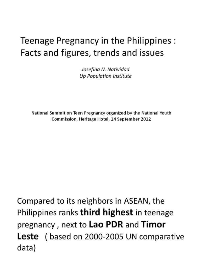 Teenage Pregnancy Trends in the Philippines | PDF | Teenage Pregnancy ...