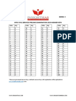 Answer Key Upsc Prelims 2019 PDF