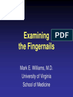 Examining The Fingernails: Mark E. Williams, M.D. University of Virginia School of Medicine