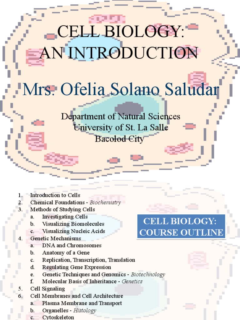 Introduction to Cell Biology Course | PDF | Cell (Biology) | Biological ...