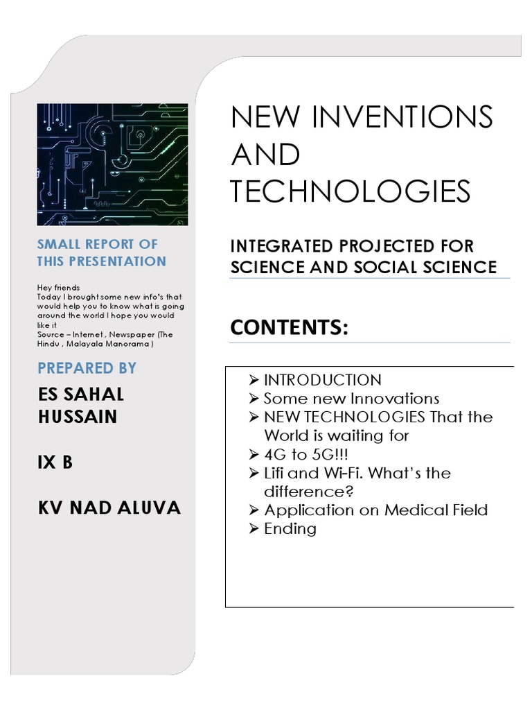 New Innovations in Technology Report | PDF | 4 G | Telecommunications ...