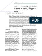 Lived Experiences of Elementary Teachers in A Remote School in Samar, Philippines