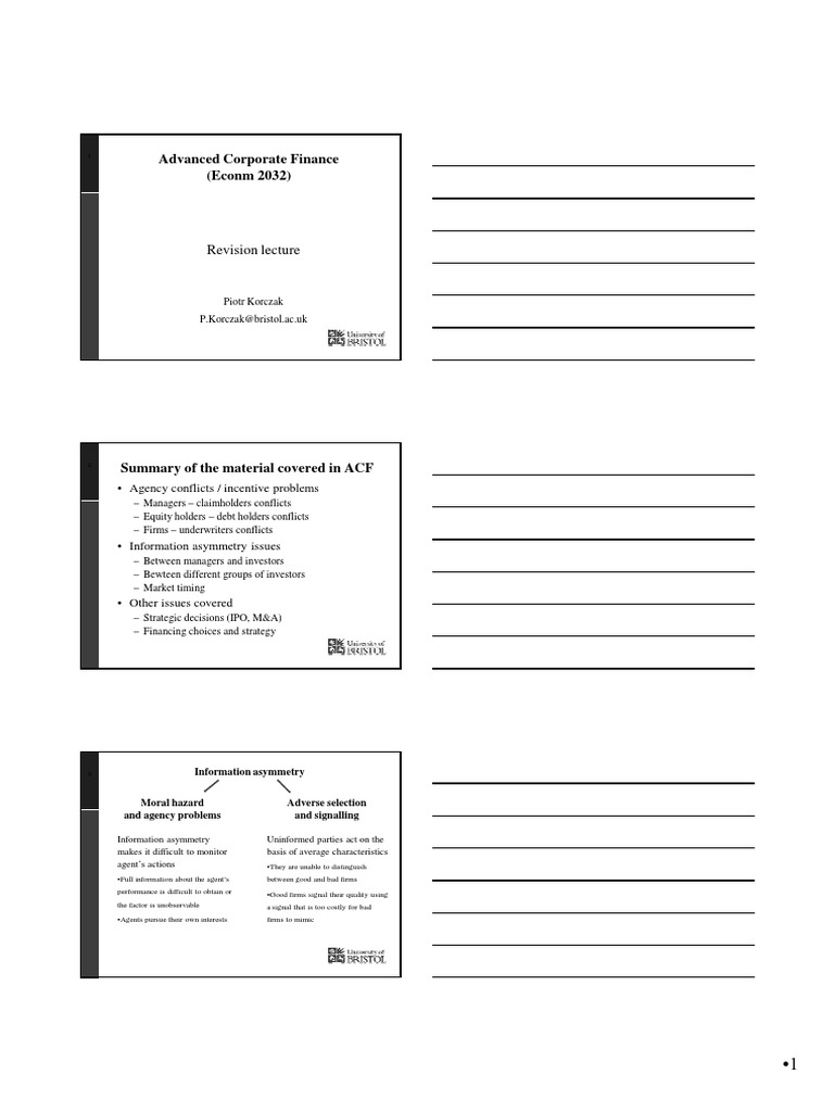 Acf Slides Revision | PDF | Initial Public Offering | Securities (Finance)