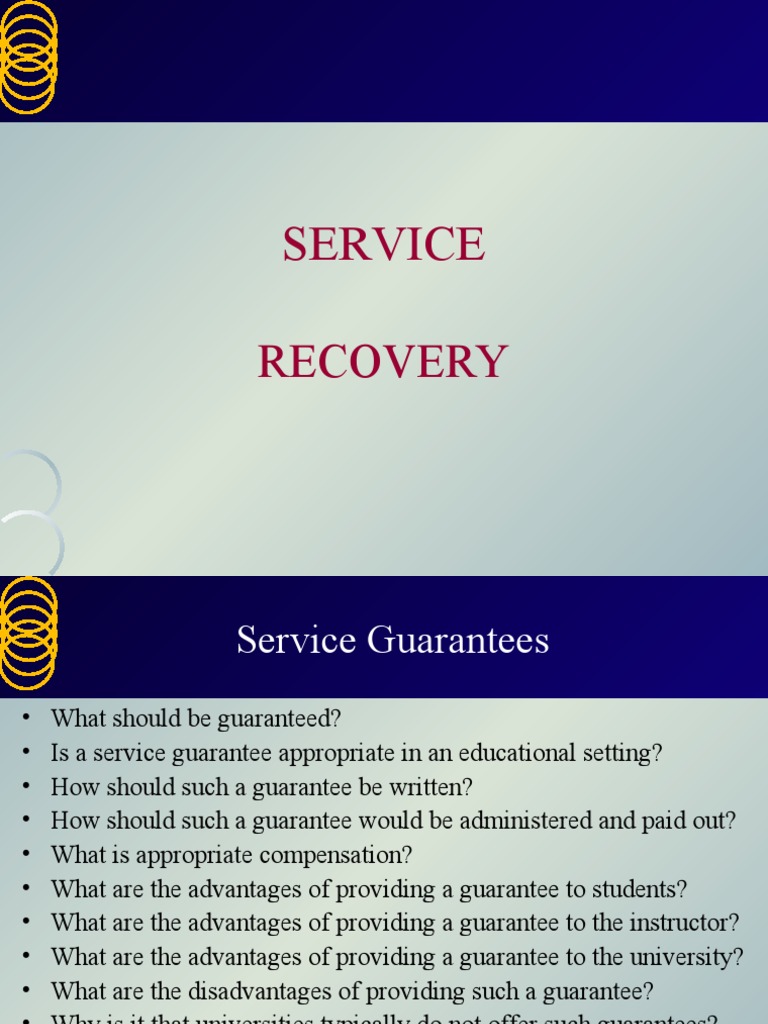 Service Recovery | PDF | Government | Social Institutions