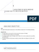 A Presentation On: Non-Linear Analysis of Arch Bridge Subjected To Ground Motion