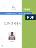 General Awareness (January) : Sumir Sethi
