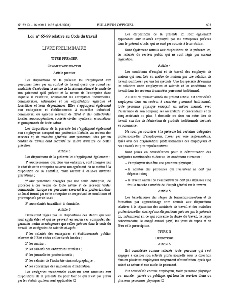 Code Travail FR | PDF