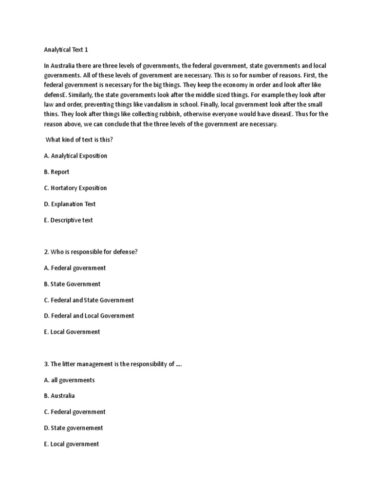 Soal Analytical Exposition Pesticide Pest Control