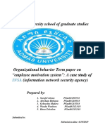 Admass University School of Graduate Studies: Organizational Behavior Term Paper On