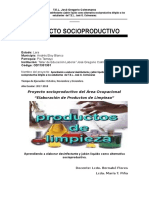 Proyecto Socioproductivo de Productos de Limpieza