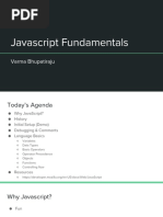 Javascript Fundamentals: Varma Bhupatiraju