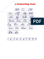 Cursive Writing Chart Example Download PDF