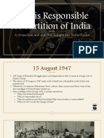 Who Is Responsible For Partition of India PDF
