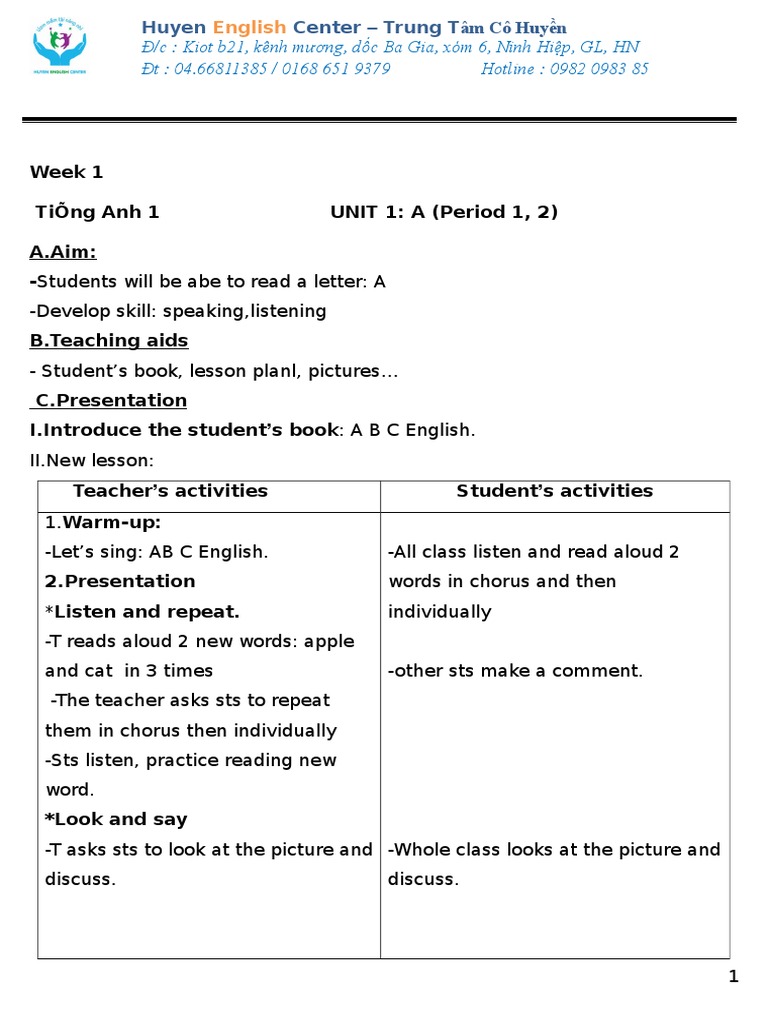 ABC English 1 | PDF | Lesson Plan | Semiotics