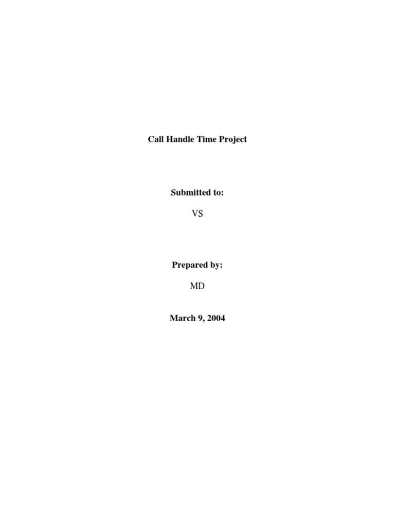 SM Contact Center AHT Analysis Report | PDF | Corporate Social ...