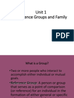 Unit 1 Reference Groups and Family