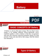 Battery: University Institute of Applied Science