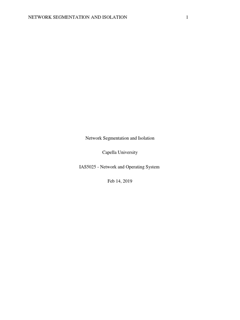 Network Segmentation and Isolation Guide | PDF | Information Security ...