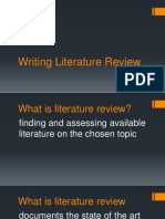 Writing A Literature Review
